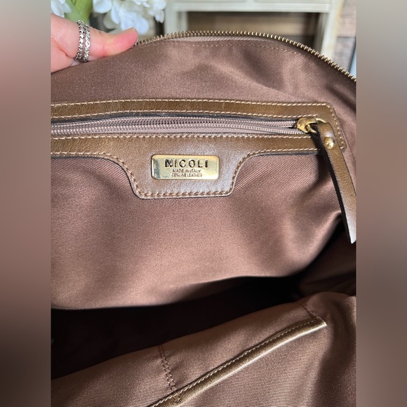 Nicoli Brown and Black Leather Handbag - Picture 10 of 15